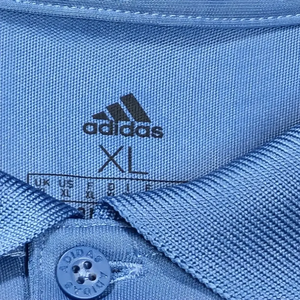 Adidas Polo Men's XL Blue Performance Polo Golf Club F.R Short Sleeve New
